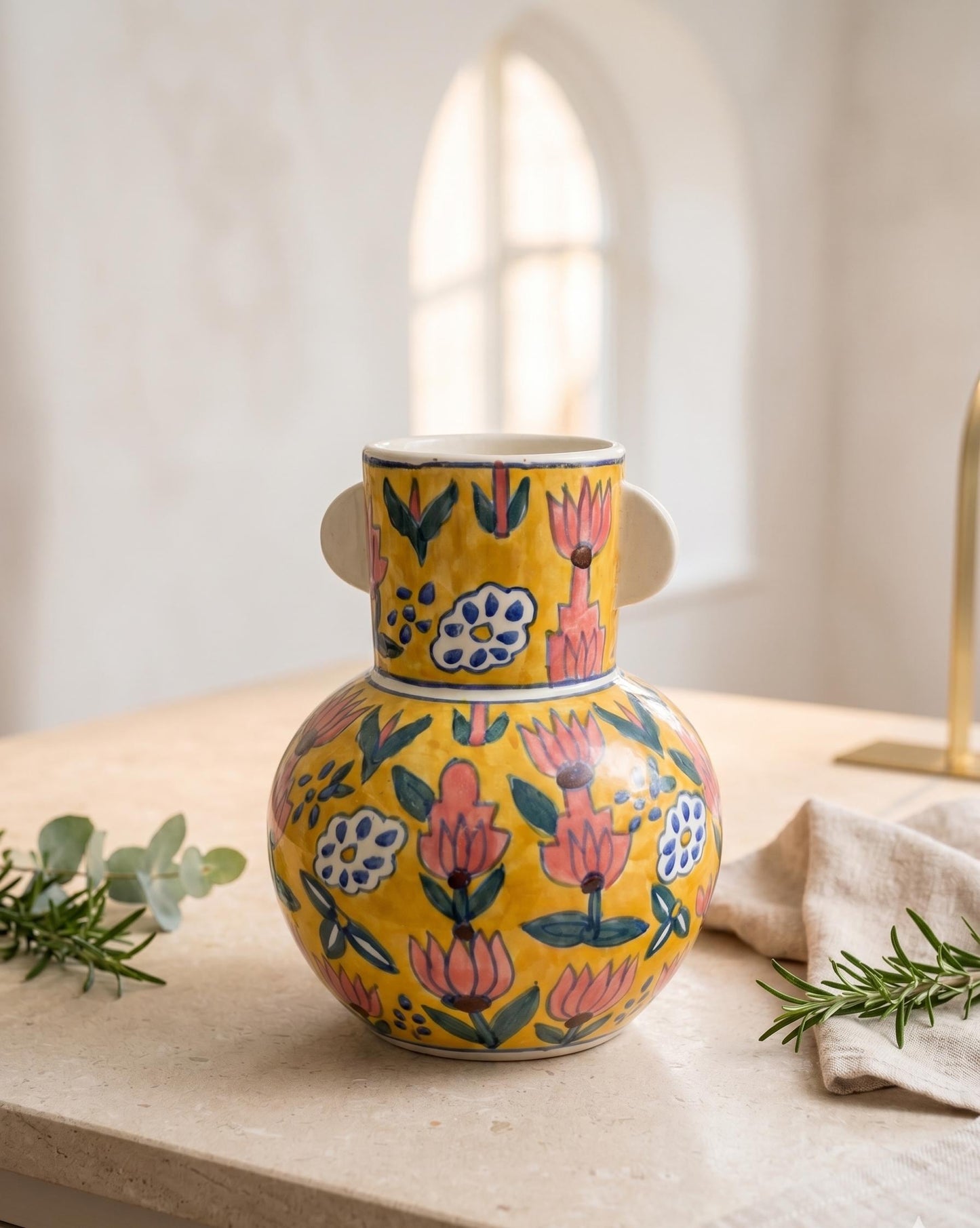 Hand Painted Ceramic Vase