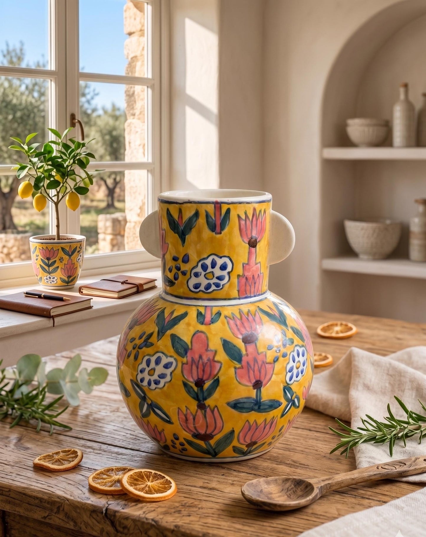 Hand Painted Ceramic Vase