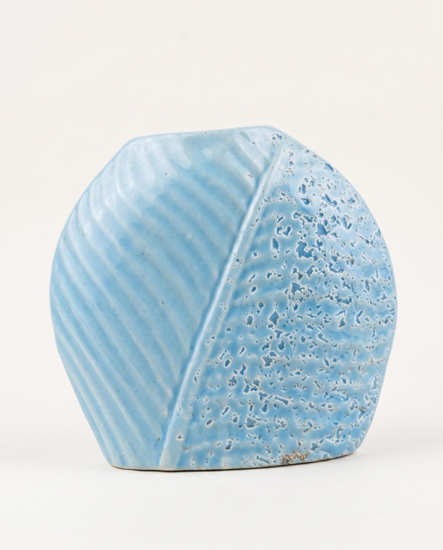 Modern Blue Textured Ceramic Vase