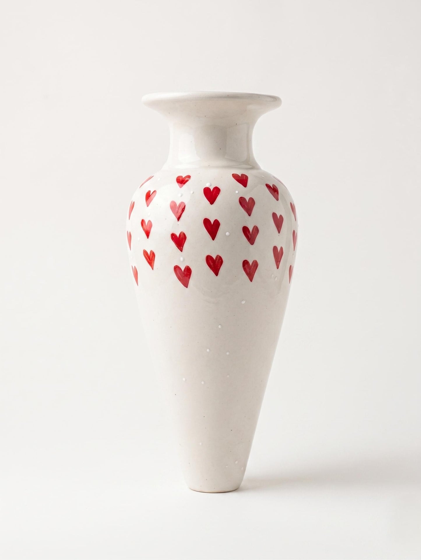 Handcrafted Heart Ceramic Wall Vase